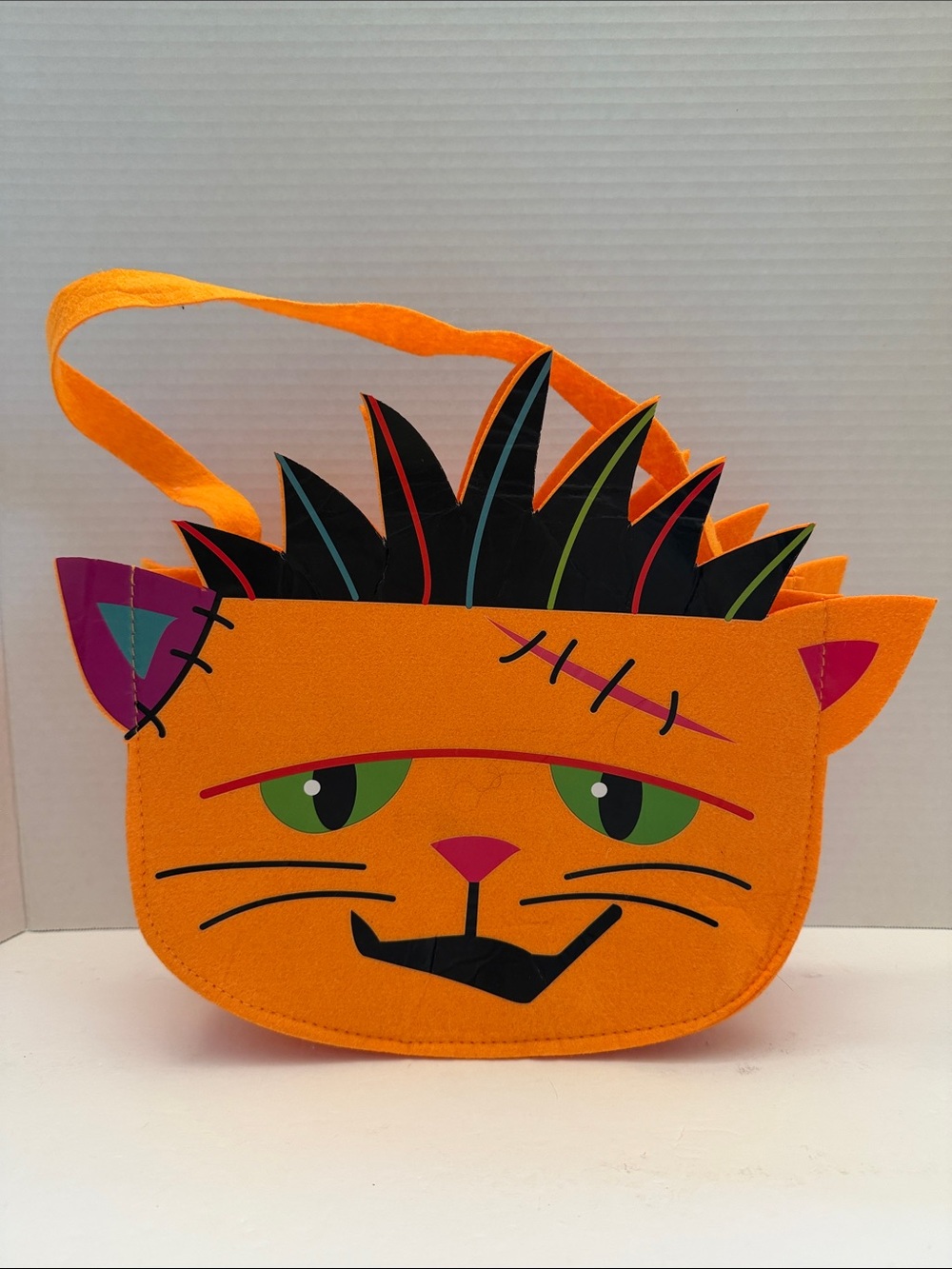 Orange Halloween Cat Trick-or-Treat Bag for Kids